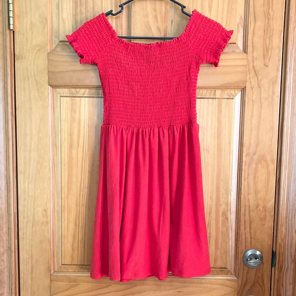 Women’s Planet Gold size small super soft red dress with ruched top and sleeves - Picture 3 of 7